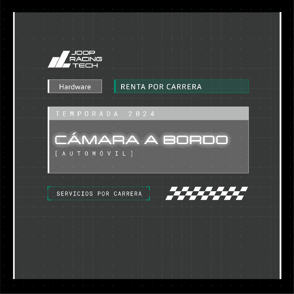 Campeonato Velocidad | Renta por Carrera | Kit OnBoard Cam | Racing car | T2024