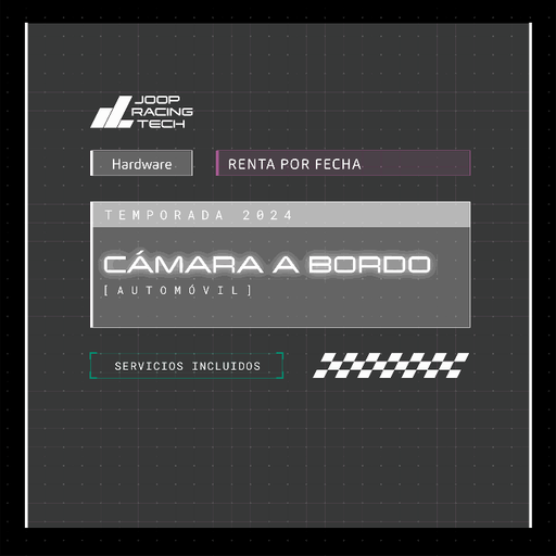 [Renta-Kit1M-Onboardcam-T2024-1F] Campeonato Velocidad | Renta por Fecha | Kit OnBoard Cam | Racing car | T2024
