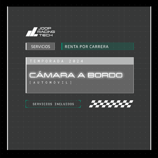 [Renta-SerKit1M-Onboardcam-T2024-1C] Campeonato Velocidad | Renta por Carrera | Servicios | Kit OnBoard Cam | Racing car | T2024